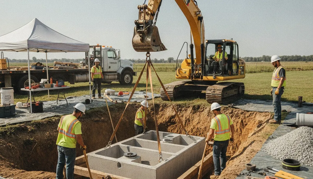 Septic tank installation by On Call Plumbers for Kissimmee, FL homes